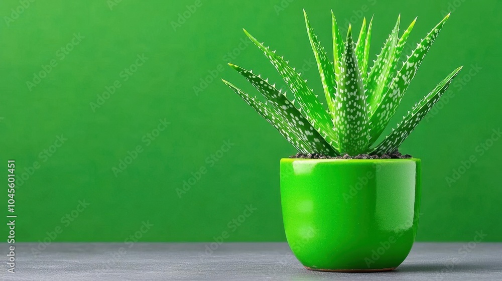 A photostock of a potted aloe vera plant on a white background, natural look A photostock of a potted aloe vera plant on a white background, natural look