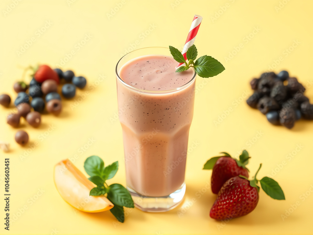 strawberry smoothie with blueberries strawberry smoothie with blueberries