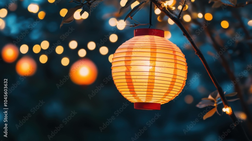 Obraz premium Colorful Lanterns Illuminate a Festive Atmosphere