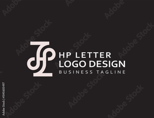 Simple h p letter logo design with unique concept