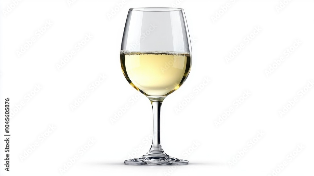 A photostock of a single wine glass, white background, minimal design A photostock of a single wine glass, white background, minimal design