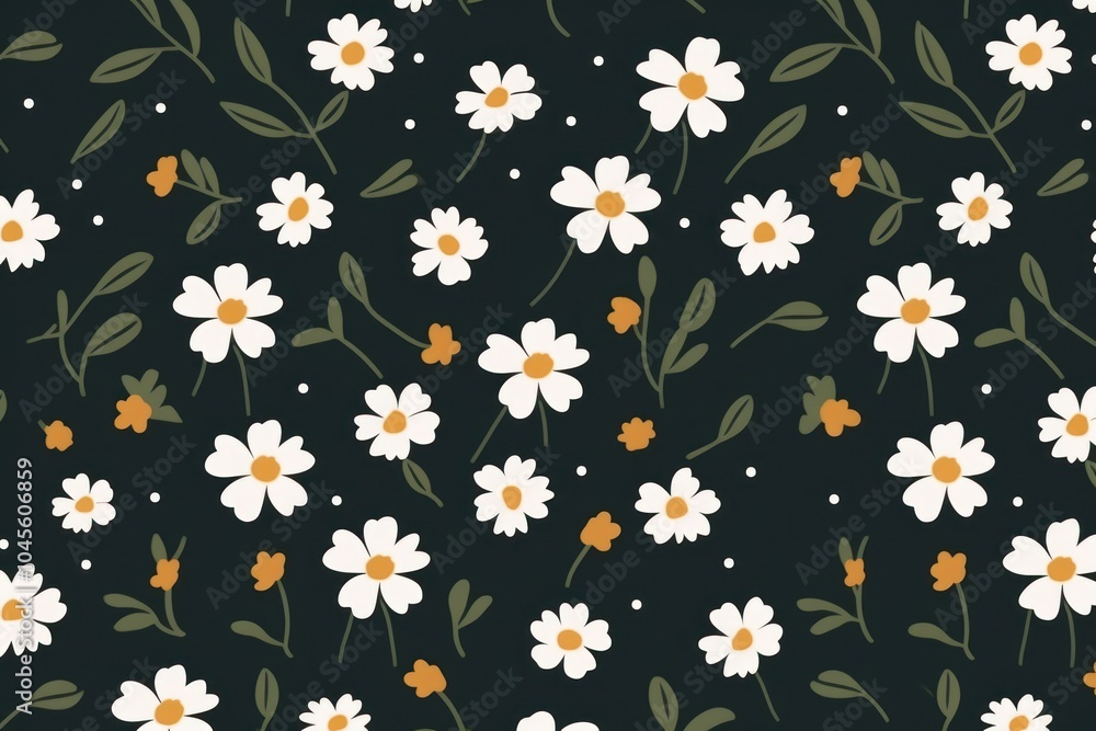 Flower seamless pattern plant daisy backgrounds. Flower seamless pattern plant daisy backgrounds.