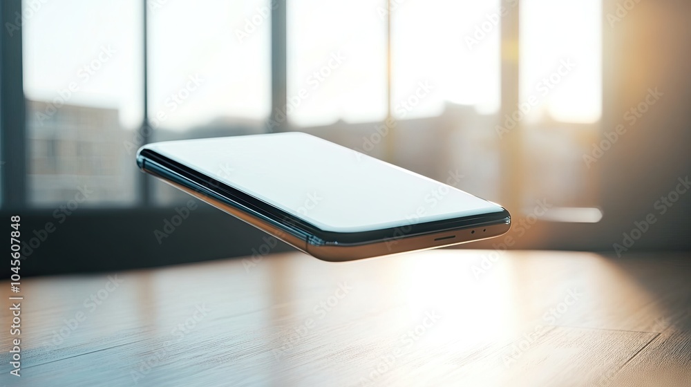A sleek modern smartphone floating against a transparent background, showcasing its minimalistic design and clean interface. A sleek modern smartphone floating against a transparent background, showcasing its minimalistic design and clean interface.