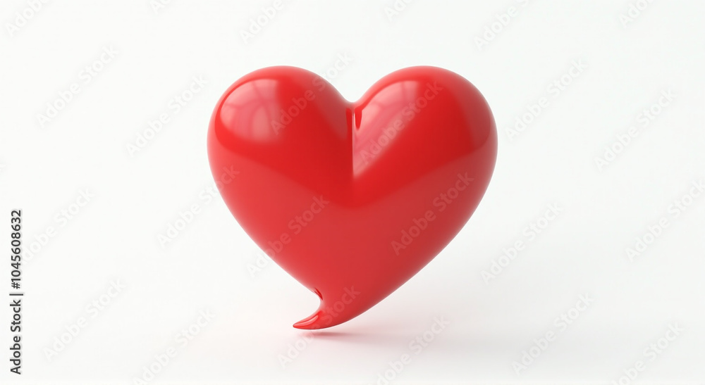red heart on white background red heart on white background