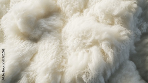 Fluffy, cloud-like white wool texture, perfect for illustrating comfort, warmth, and natural softness.