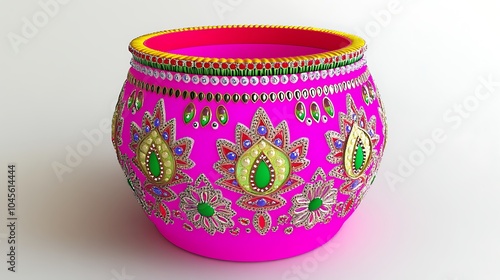 Intricate 3D Model of Bonalu Pot Design photo