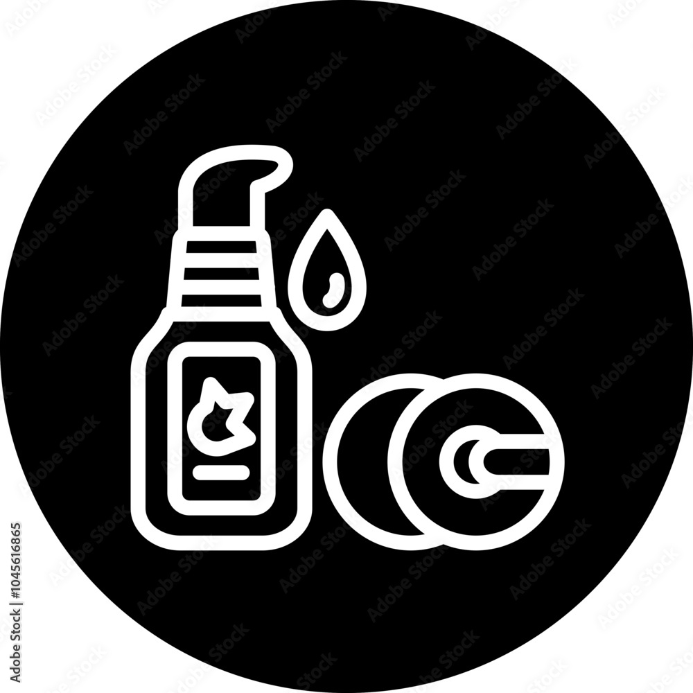 Makeup remover vector icon style Makeup remover vector icon style
