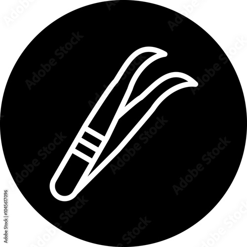 Tweezers vector icon style