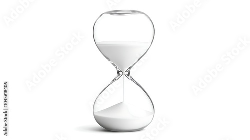 Isolated Hourglass on White Background