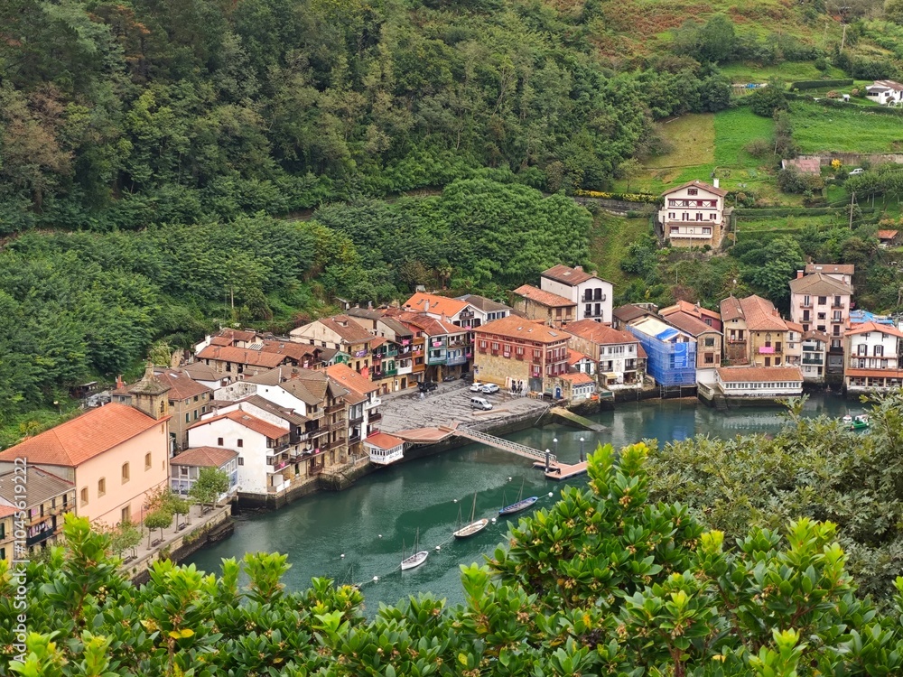 Promenade and waterfront in old town Pasaia, the Basque Country, Spain Promenade and waterfront in old town Pasaia, the Basque Country, Spain