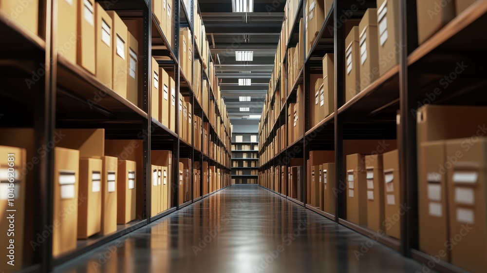 Fototapeta premium AI-powered tools to digitize physical documents ensuring better security and accessibility while improving document management efficiency