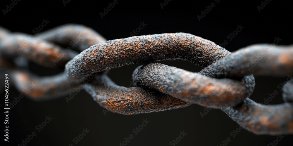 Closeup Macro Rusty Chain Links Interlocking Metal Industrial Texture Closeup Macro Rusty Chain Links Interlocking Metal Industrial Texture