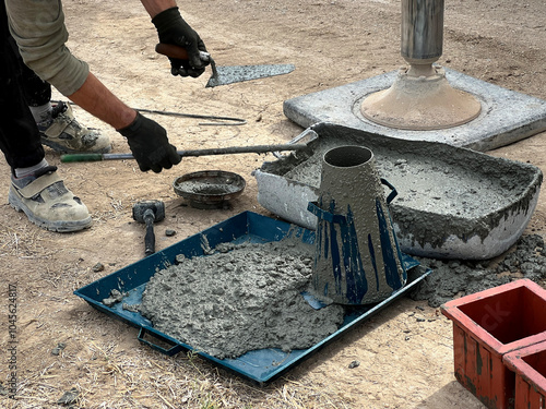 Concrete production, concrete quality sample purchase, slump experiment
