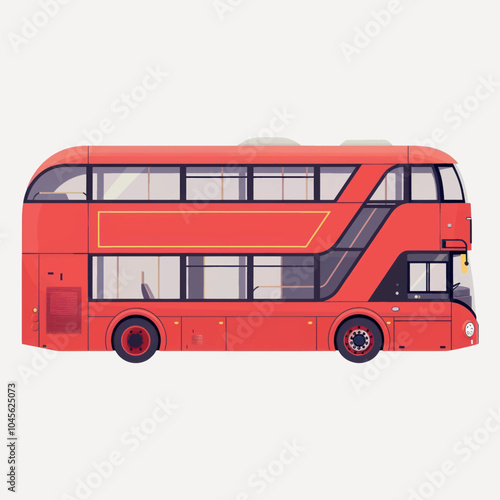 Iconic red double-decker bus