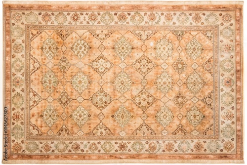 Elegant Silk Moroccan Rug in Soft Peach Hue with Intricate Patterns for Home Décor and Styling