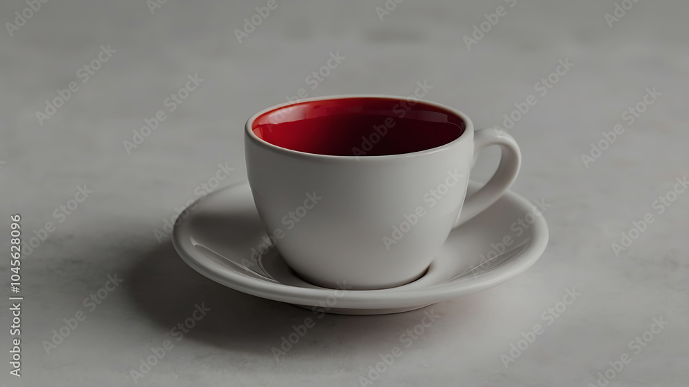 Coffee cup and stylish and modern coffee packaging with or dark brown and a table with a pink background Coffee cup and stylish and modern coffee packaging with or dark brown and a table with a pink background