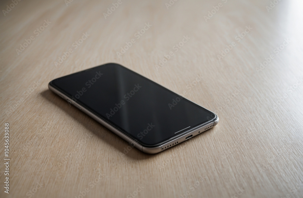 modern smartphone on a table blank screen modern smartphone on a table blank screen