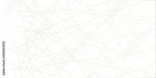 Abstract luxury gold geometric random chaotic lines with many squares and triangles shape background. geometric random chaotic seamless line design with transparent background, vector illustration.