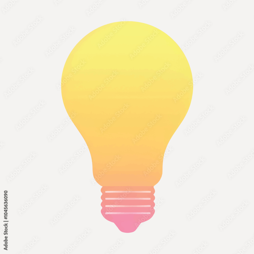 Colorful gradient light bulb illustration Colorful gradient light bulb illustration