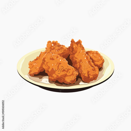 Crispy fried chicken plate