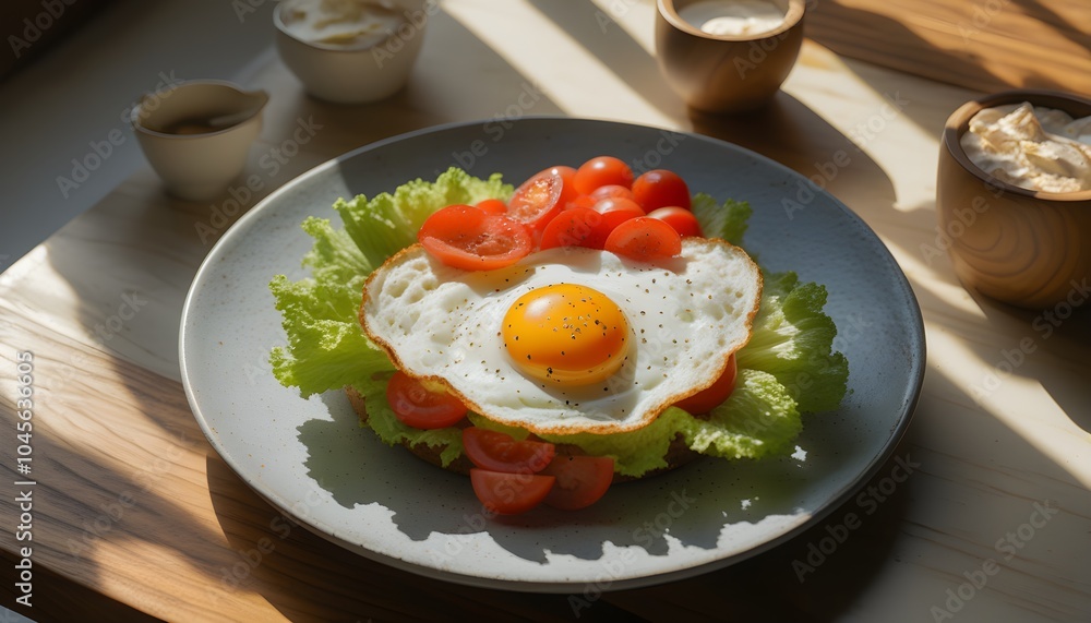 Cozy Rustic Breakfast Scene Bathed in Warm Sunlight with Steaming Coffee Cozy Rustic Breakfast Scene Bathed in Warm Sunlight with Steaming Coffee