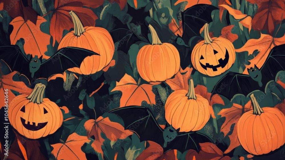 halloween wallpaper with pumpkins and bats halloween wallpaper with pumpkins and bats