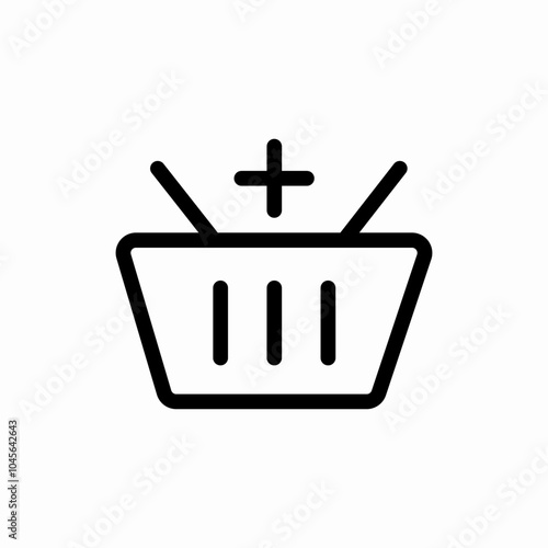 add shopping basket icon sign vector