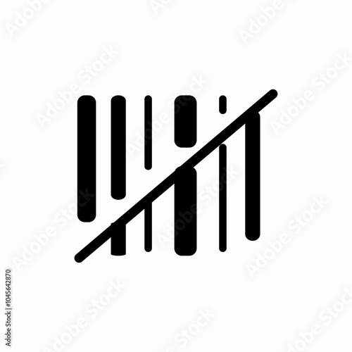 bamboo sword icon sign vector