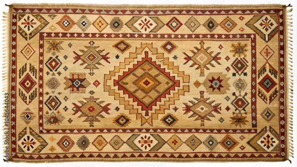 Warm Beige Southwestern Style Kilim Rug Rectangular Design Perfect for Home Decoration and Comfort Warm Beige Southwestern Style Kilim Rug Rectangular Design Perfect for Home Decoration and Comfort