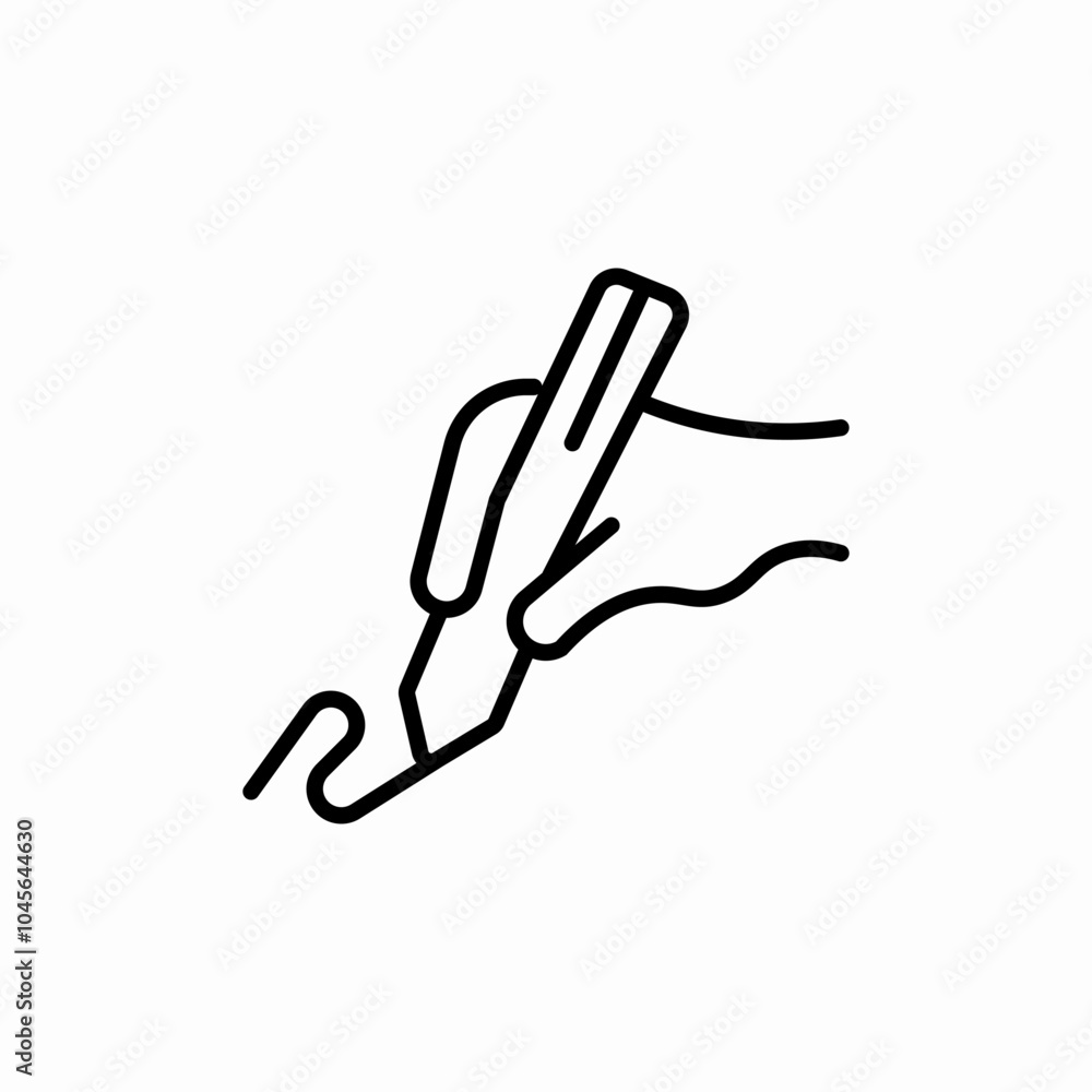 handwriting access icon sign vector handwriting access icon sign vector