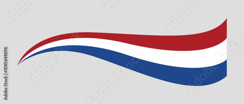 Netherlands flag, Dutch flag tricolor curvy design, Netherlands wavy flag