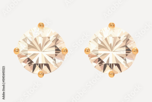 Elegant diamond stud earrings