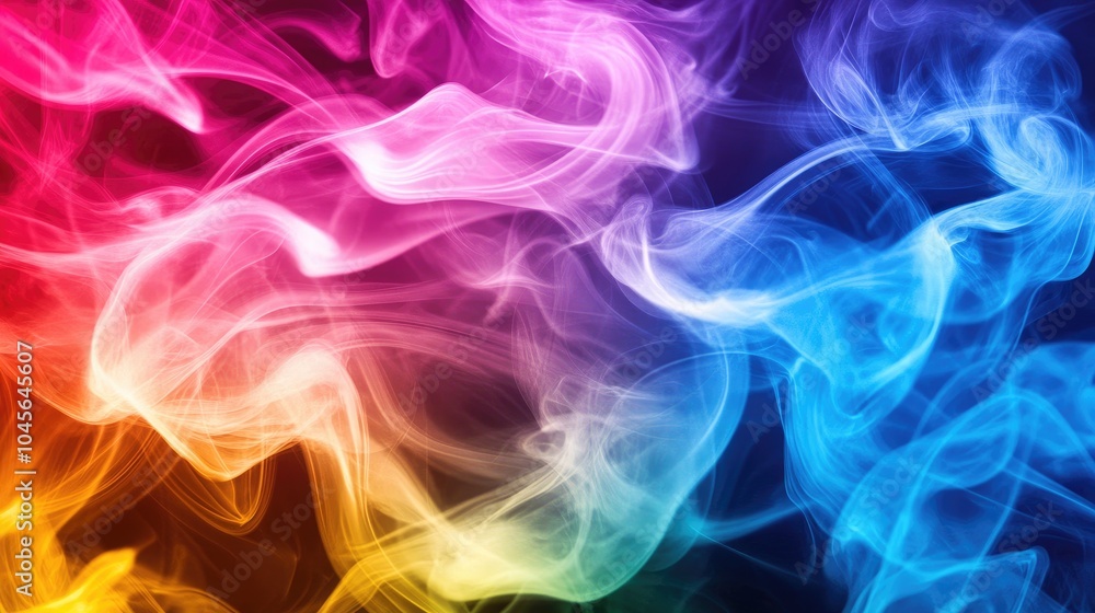 Colorful Smoke Patterns in Vibrant Hues Colorful Smoke Patterns in Vibrant Hues