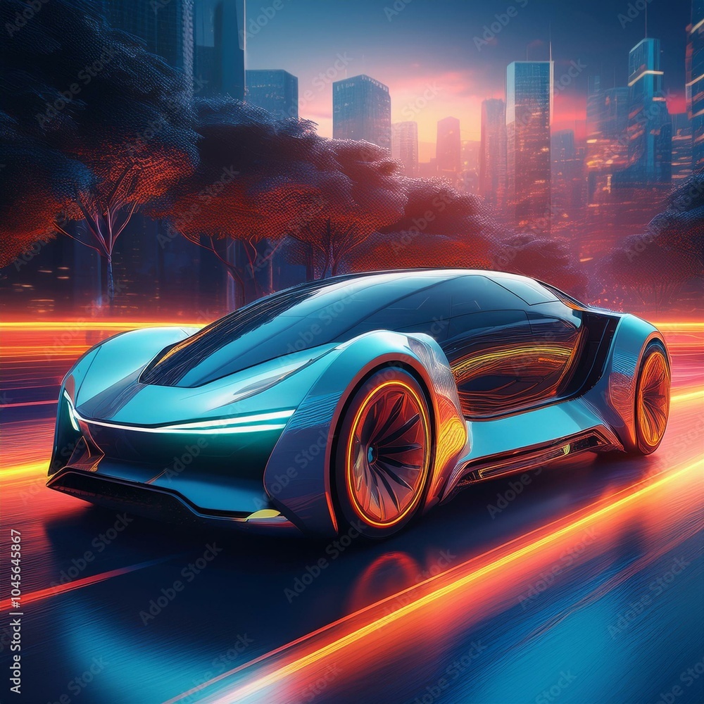 Graphic Representation of an Electric Vehicle Concept Graphic Representation of an Electric Vehicle Concept