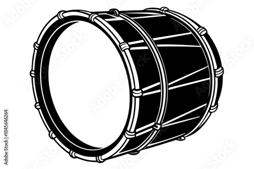 Bass drum on vector art illustration