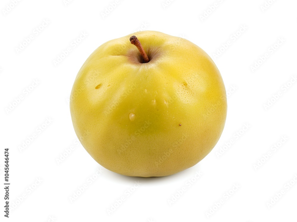 Asian Pear: Fresh Yellow Fruit Isolated on Simple White Environment Asian Pear: Fresh Yellow Fruit Isolated on Simple White Environment
