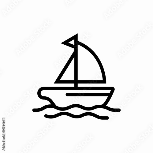 sailing boat icon sign vector