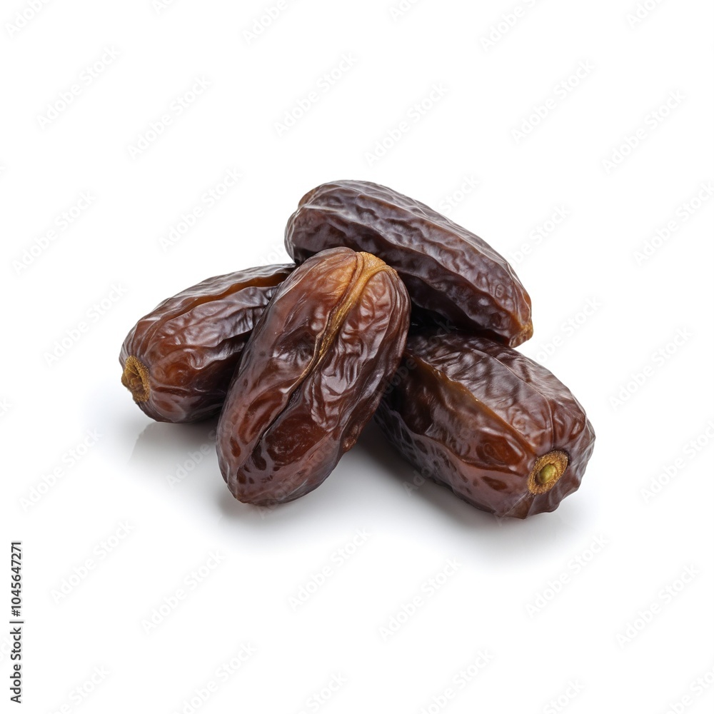 White Background Display of Barhi Dates White Background Display of Barhi Dates