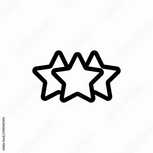 three star icon sign vector