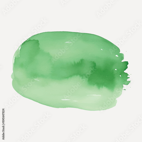 Green watercolor brush stroke