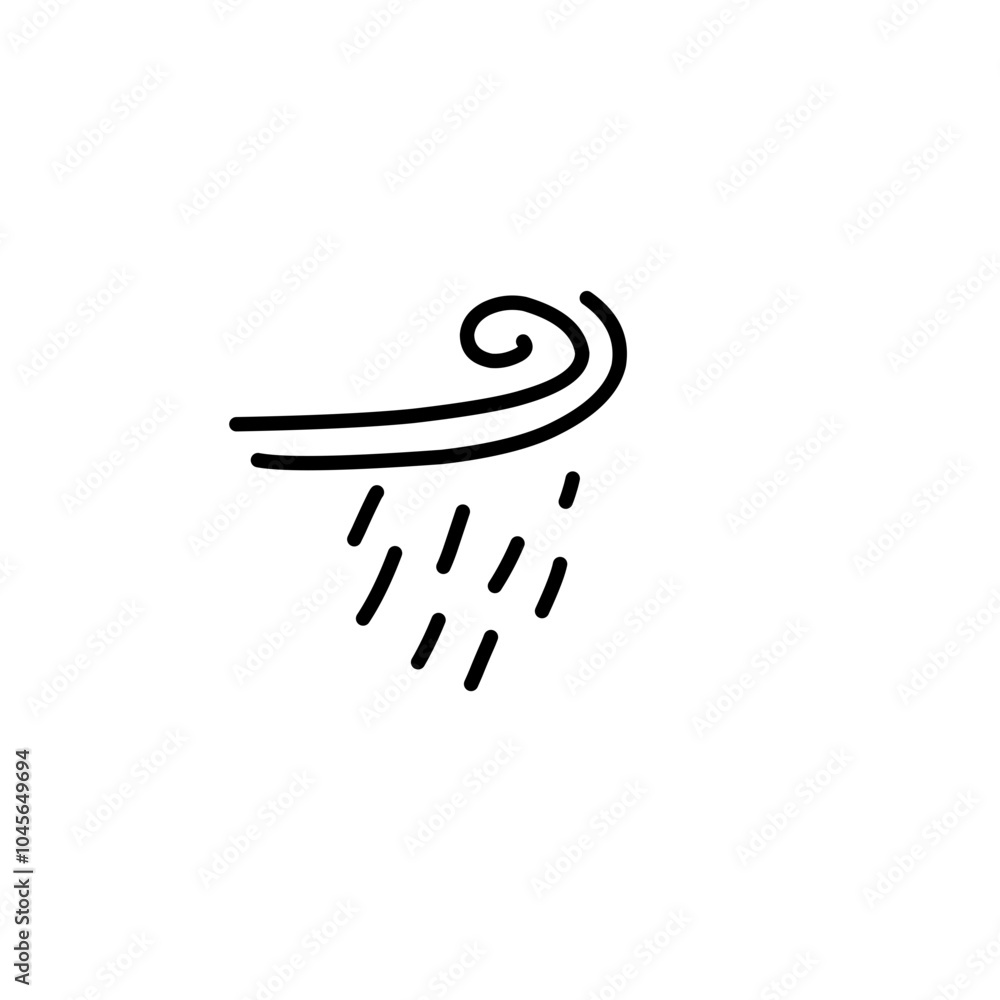 wind and rain icon wind and rain icon