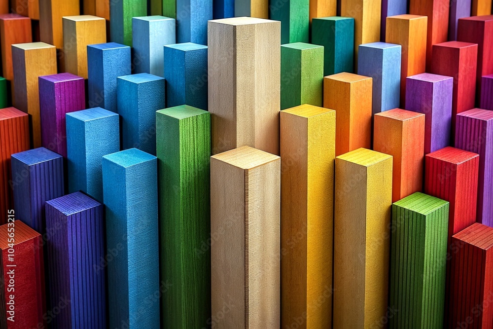 Obraz premium colorful wooden blocks