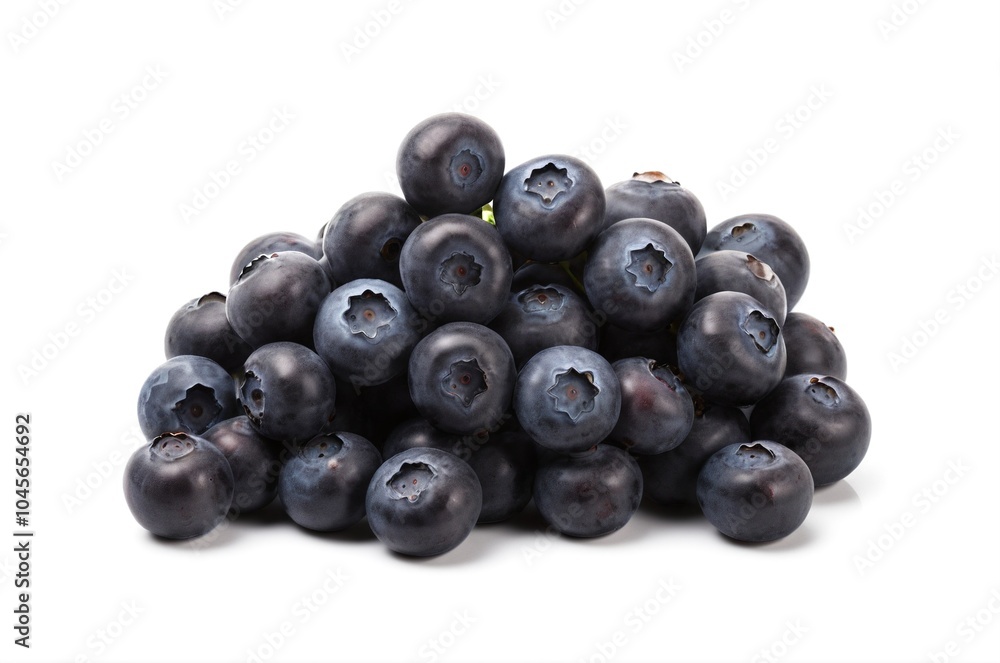 Heap of Fresh Blueberries on a White Background Heap of Fresh Blueberries on a White Background