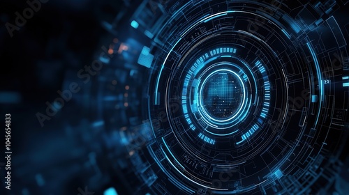 Futuristic Blue Technology Background