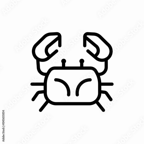 crab animal icon sign vector