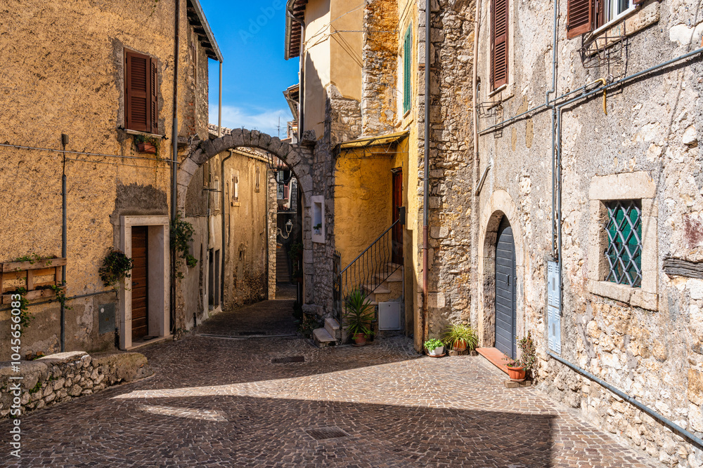 Fototapeta premium Scenic sight in the beautiful village of Piglio, in the Province of Frosinone, Lazio, Italy.