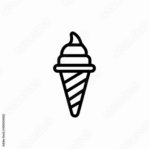 cream cone icon sign vector