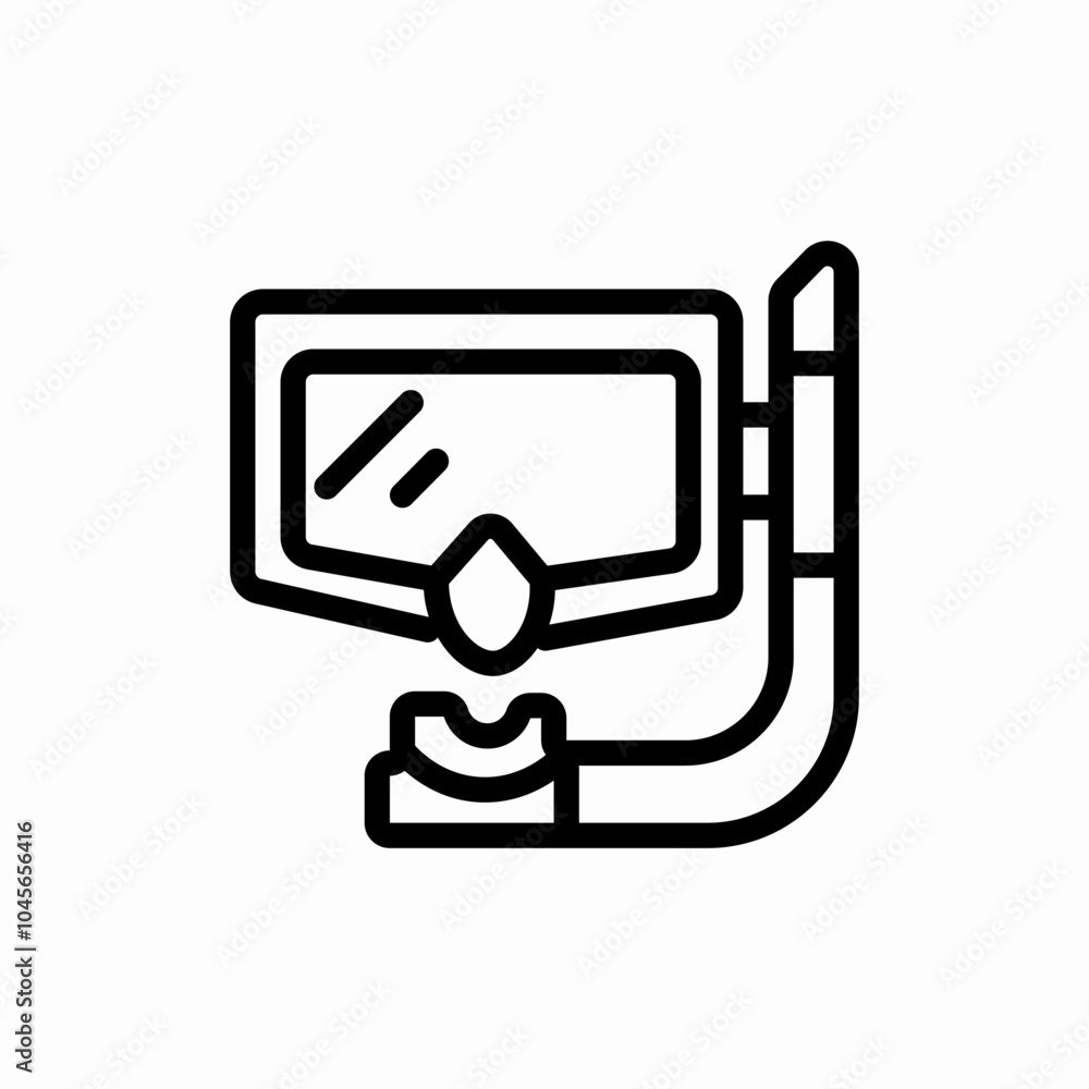 diving eyewear icon sign vector diving eyewear icon sign vector