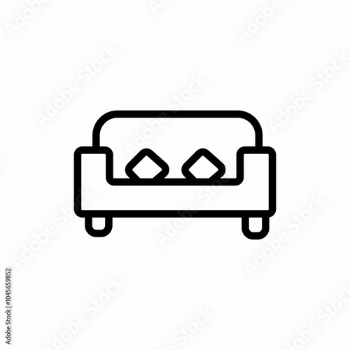 temporary sofa icon sign vector