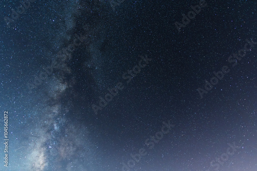 Beautiful starry night sky with bright milky way.Astronomical background.